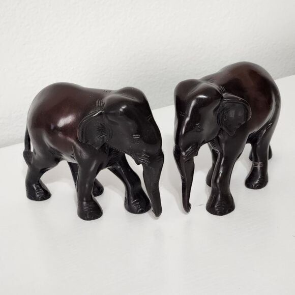 Elephant Resin Cute Lucky Figurines Statue Sculpture Art Home Decor - Picture 13 of 15